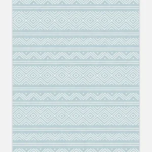 Outdoor Aztek Himmelblau Teppich - Teppana