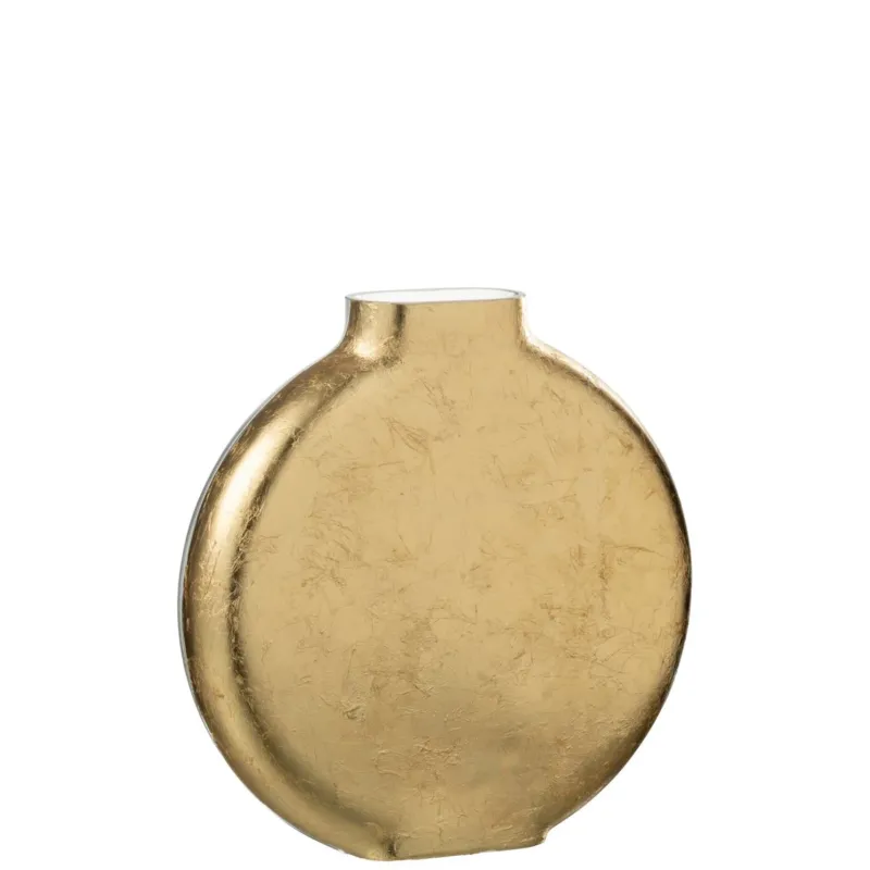 J-Line Glasvase Weiß 25,5 cm – Schmale Design Blumenvase