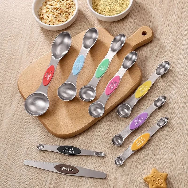 MEASURIX – Magnetic Stainless Steel Measuring Spoons Set