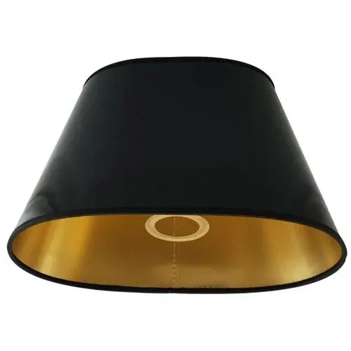 Lampenschirm Lack schwarz innen gold oval E27 Lampenschirm – saasil.de