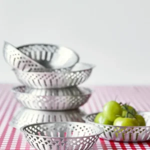 Bread basket, NVServ, Antique silver finish