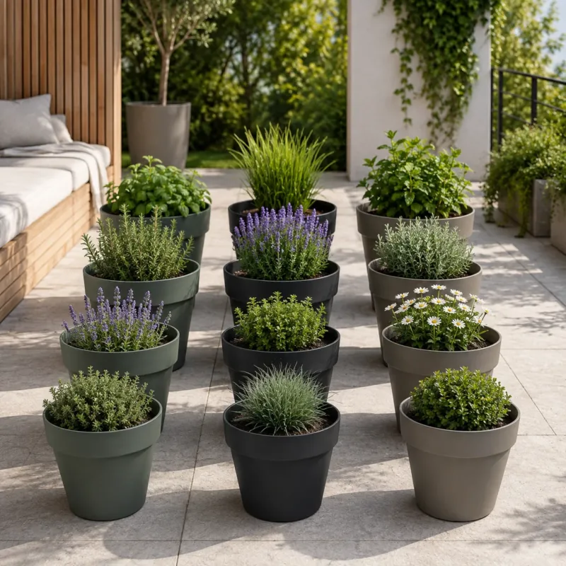 Pflanzkübel Kunststoff Urban Rim Blumentopf Innen Außen Garten Balkon Terrasse