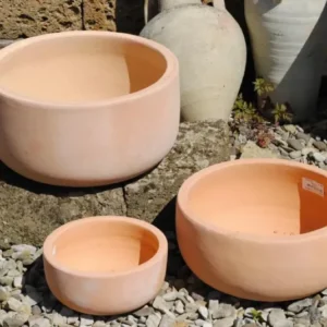 Pflanzschale Pflanzgefäß Blumentopf helles Terracotta frostfest!3 Größen wählbar