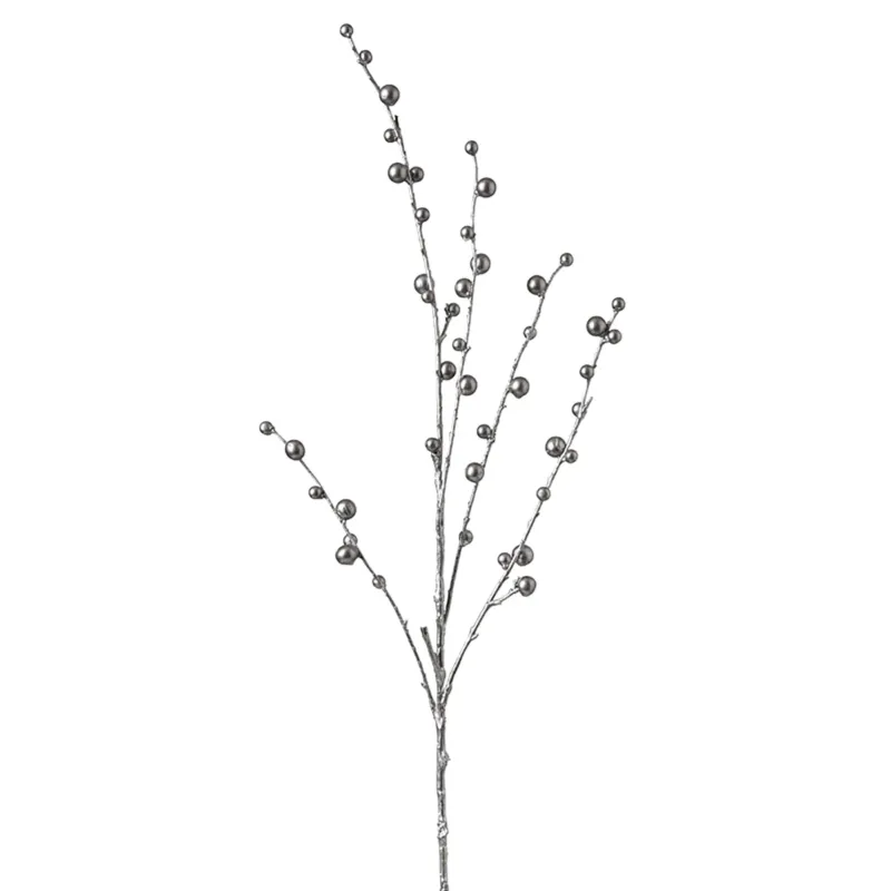 Branche de Baies Effet Métallique 83 cm