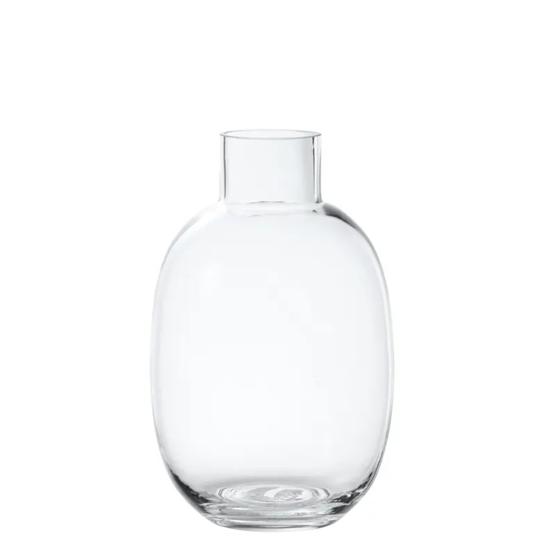 Vase transparent Arrondi avec col étroit