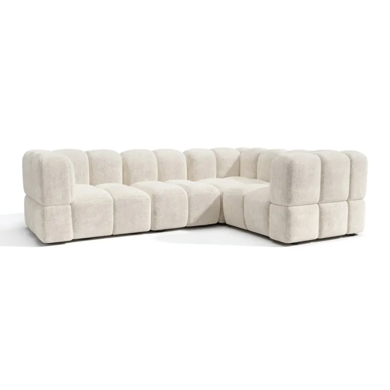 Canapé d'angle droit modulable NUBI 256 x 178 cm
