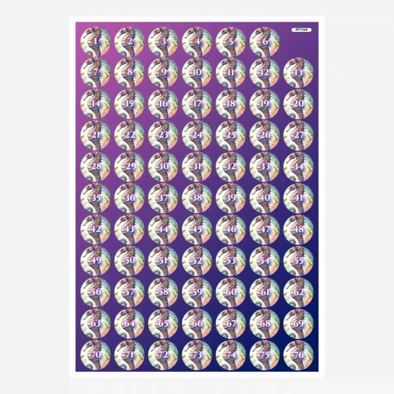 Bunte Seepferdchen-Döschenaufkleber für Diamond Painting zur einfachen Sortierung von Diamanten