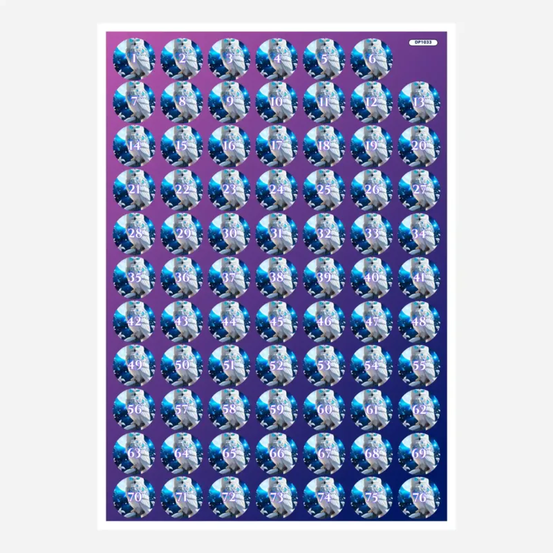 Bunte Diamond Painting Döschenaufkleber mit Eulen-Motiv Blue Eyes Owl zur praktischen Sortierung von Diamanten