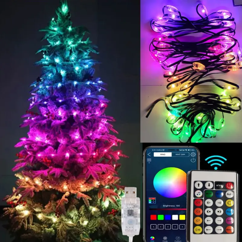 Christmas baum Lichter Dekoration Party Lichterketten USB-Stecker Lichter LED Lichterketten DIY ~2807