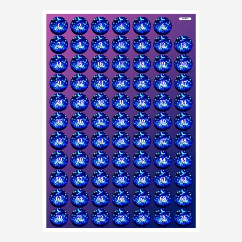 Döschenaufkleber mit Blaue Seerose Motiv für Diamond Painting Zubehör zur einfachen Sortierung der Diamanten