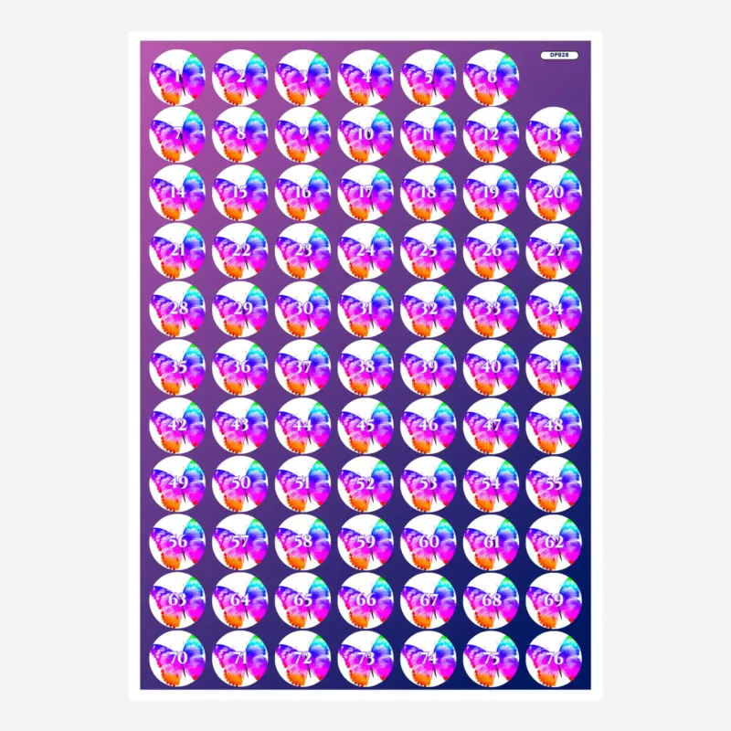 Bunte Schmetterling-Aufkleber für Diamond Painting Döschen zur einfachen Organisation der Steinfarben beim Basteln.