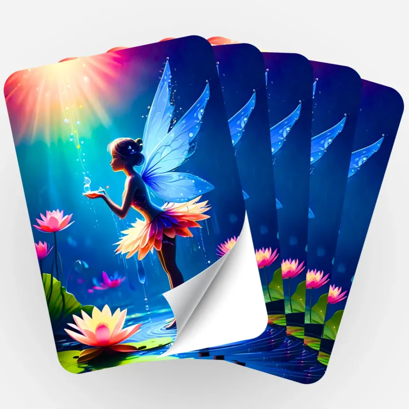 5er-Set Sticker Fee Layla für Diamond Painting und Bastelprojekte mit magischem Blumen-Motiv.