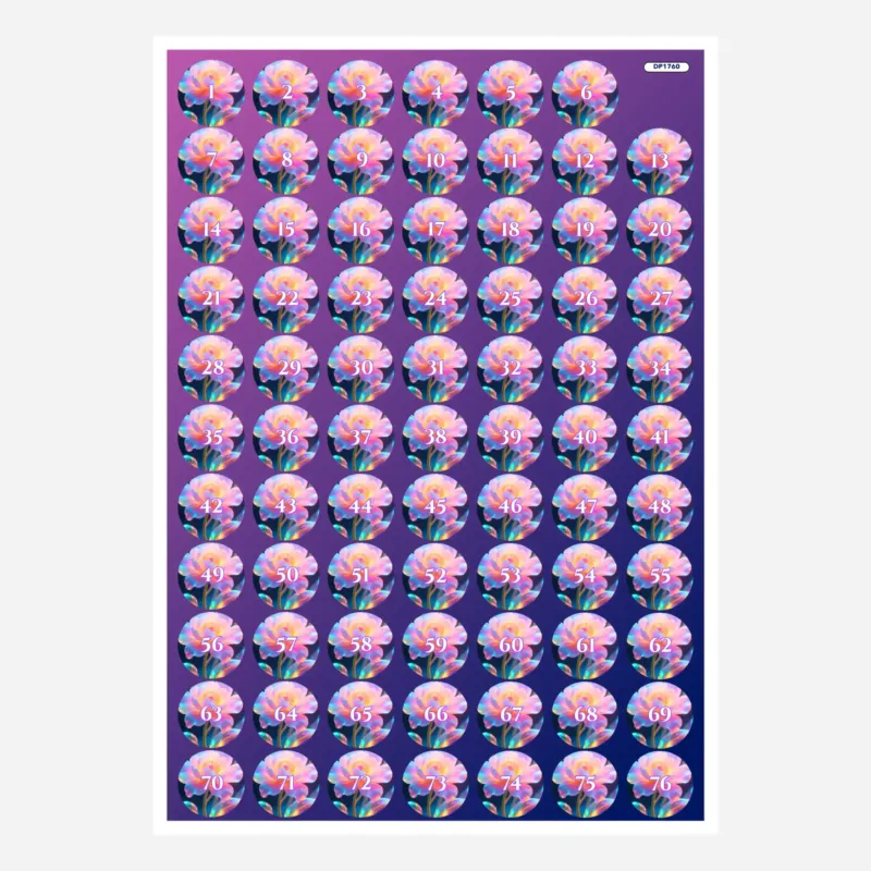 Bunte Diamond Painting Döschenaufkleber mit Blumenmotiv Inneres Leuchten zum einfachen Sortieren der Diamanten