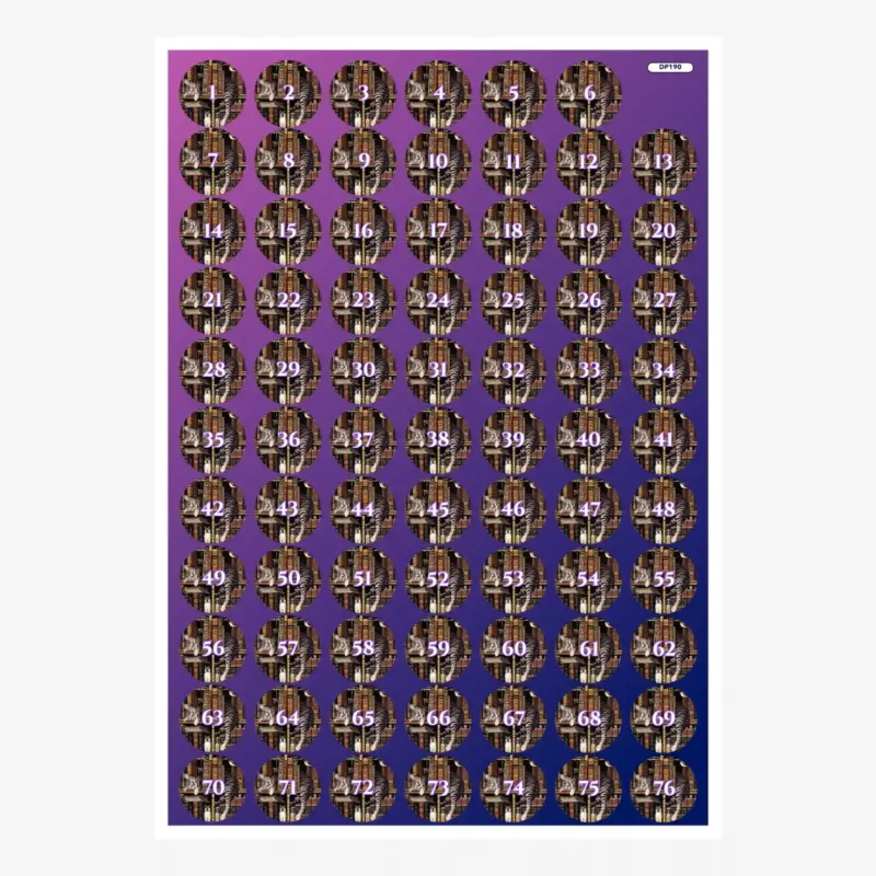 Döschenaufkleber Chillout Cat für Diamond Painting Zubehör zur Sortierung von Glitzersteinen bei Malen nach Zahlen Projekten