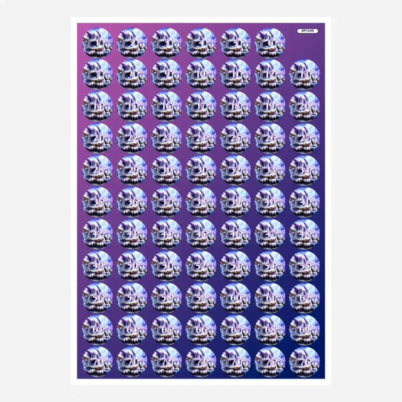 Bunte Luna-Döschenaufkleber für Diamond Painting zur organisierten Sortierung von Steinchen in der Limited Edition