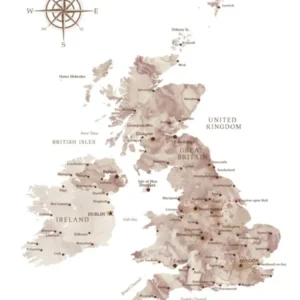 Taupe map of the United Kingdom