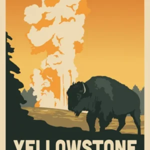 Yellowstone National Park Travel Print