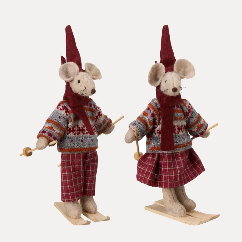 Filzmäuse Bert & Beatrice - rot