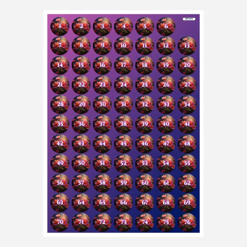 Bunte Flower Sparkle Aufkleber für Diamond Painting Döschen zum einfachen Sortieren deiner Diamanten