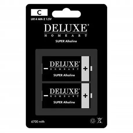 2 x C Batterien – Deluxe Homeart Deluxe Homeart