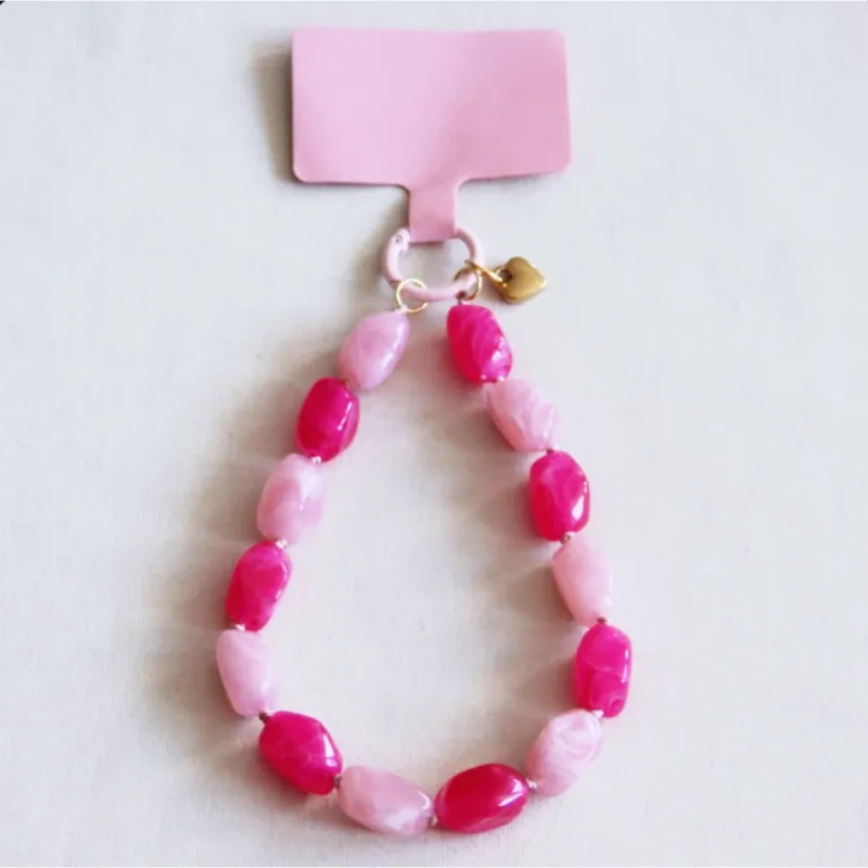 Handyband aus Perlen – Handy Lanyard mit Edelstahl Details