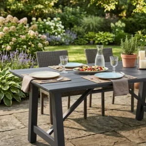 SUMMER SALE ☀️⛱️🏝️ Aluminium Tisch Phönix 180x100x75 cm in der Trendfarbe Titan