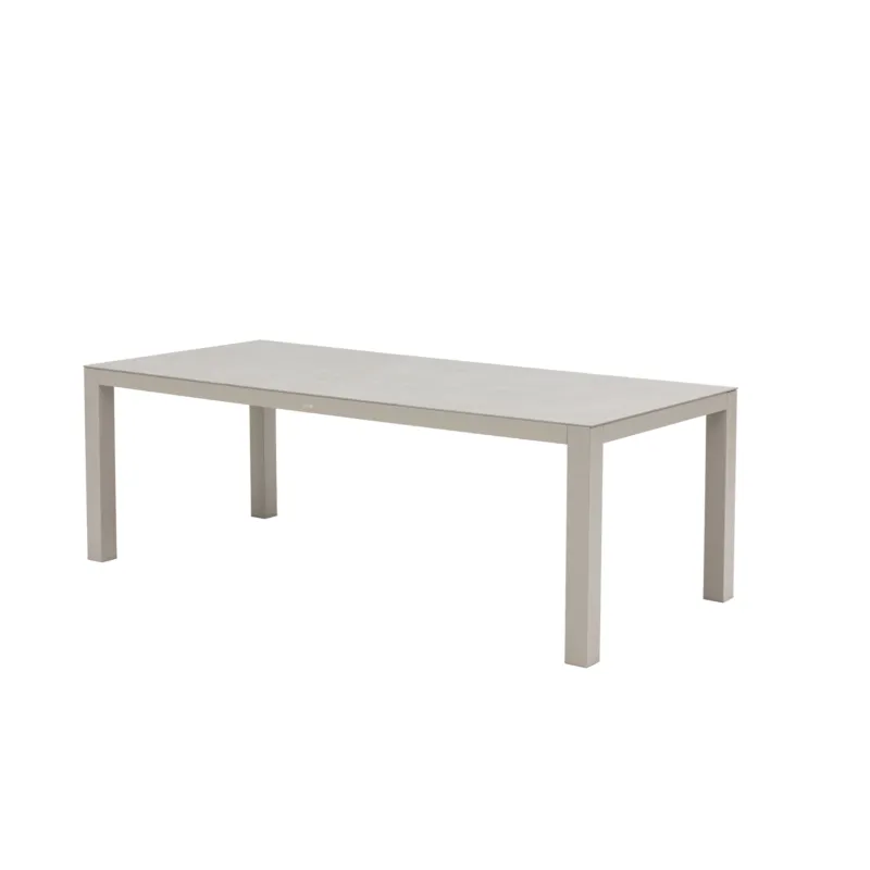 Premium Tisch Madri 220 x 100 x 75cm / Aluminium Gestell kombiniert mit einer Sintered Stone Tischplatte