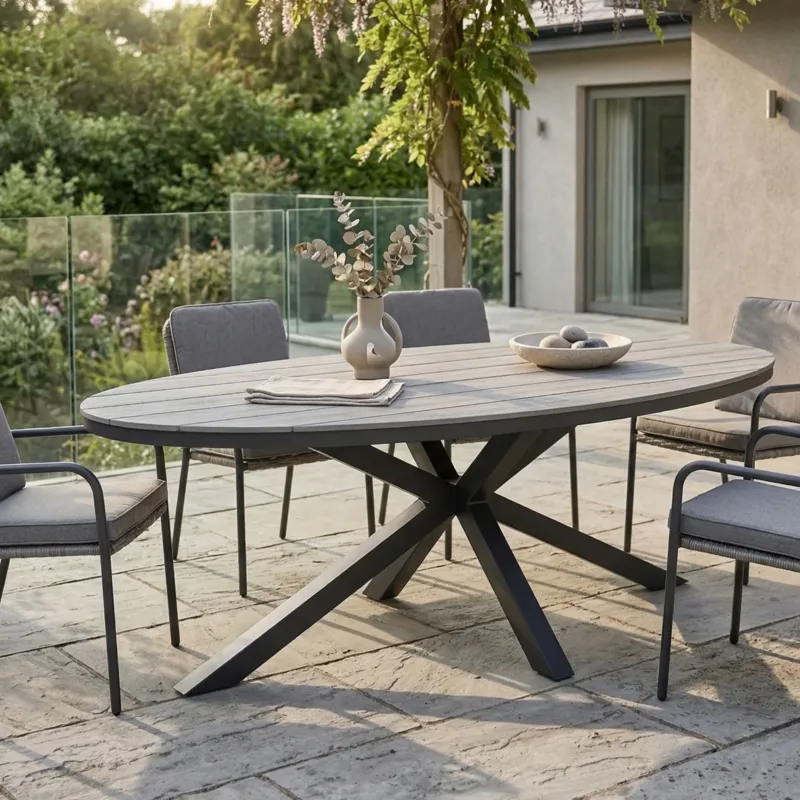 Esstisch Volterra 220x115x74cm in grau / Alu - Nonwood