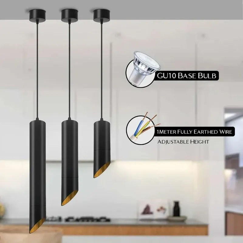 Wohnzimmer DeckPendelleuchte Hängelampen Schwarz