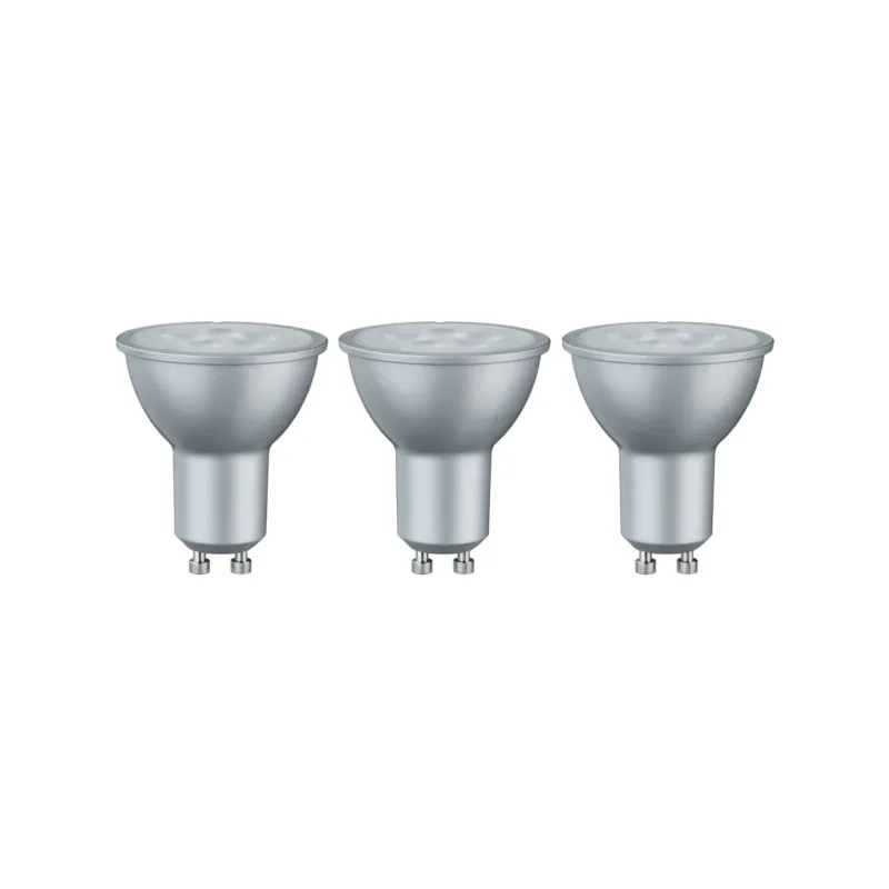 3er-Set GU10 LED Reflektor 6,5W 2700K, warmweiß, effiziente LED-Technik mit 15.000 h Lebensdauer