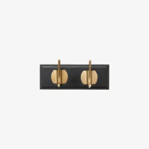 EDGY coat rack, 2 hooks - black