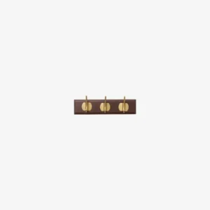 EDGY coat rack, 3 hooks - dark brown