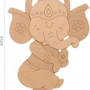 Little Birdie Pre Marked MDF Boards Dancing Ganesha with Hanging