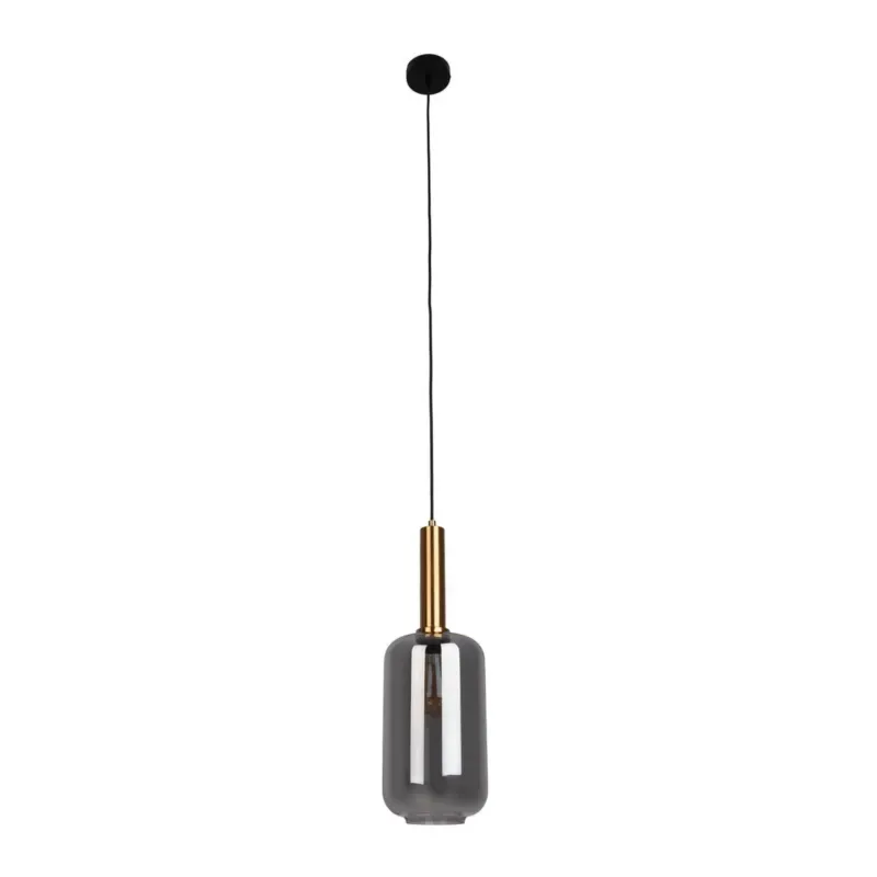 Pendelleuchte Fumo – Rauchglas, Gold & Schwarz, 150 cm