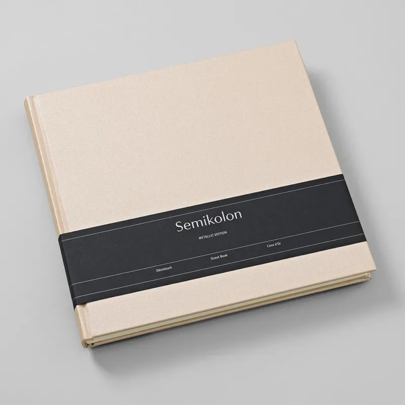 Semikolon Gästebuch Classic Metallic Edition, 25x23 cm, 180 Seiten