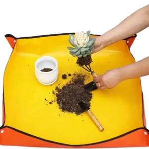 PLANTPAD – Pflanzmatte zum Umtopfen, Gelb-Orange, verschiedene Größen, wasserdicht & faltbar, Unterlage für sauberes Gärtnern
