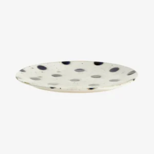 GRAINY saucer/cake plate - sand/dark blue
