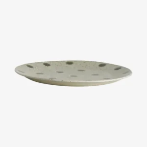 GRAINY dot plate, S - sand/green