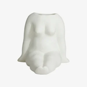 AVAJI sitting full body, vase - white