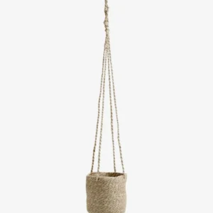 Jute hanging pot with pvc inside - nature