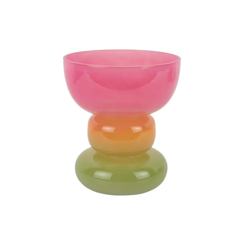Glasvase „Funky Vibes“ Mehrfarbig – Moderne Statement Vase aus Glas
