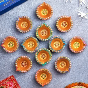 Diwali Clay Diyas 2 Inches 12 Pcs
