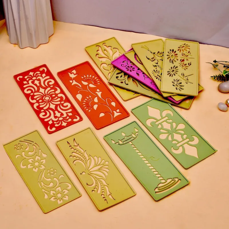 Ready to Draw Rangoli Making Stencils, Rangoli Plastic Stencils for Diwali Floor Decoration