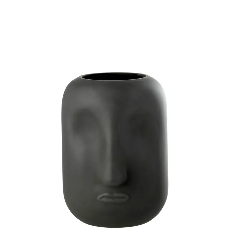 J-Line Vase Noe Schwarz Groß – Glasvase 25 cm Ø18 cm