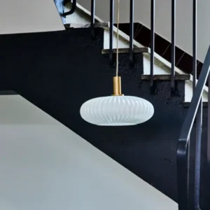 Lampe, HDFort, Antik messingfinish;Råhvid