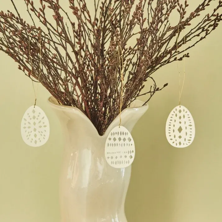 Osterschmuck Nori 3er Set - beige