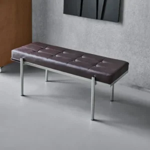 Bænk, HDLao, Mulberry, Chrome finish