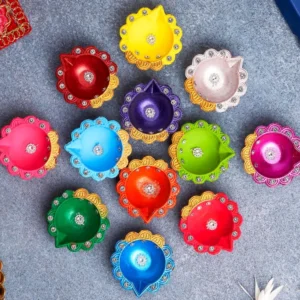 Diwali Clay Diyas 2 Inches 12 Pcs