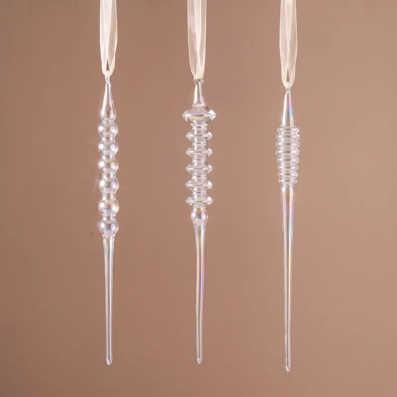Suspensions de Noël Glaçons Irisés transparent