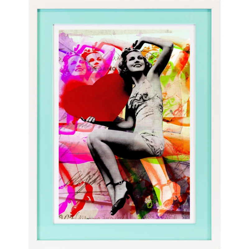 Rahmenbild mit Acrylpassepartout - Heartbeat